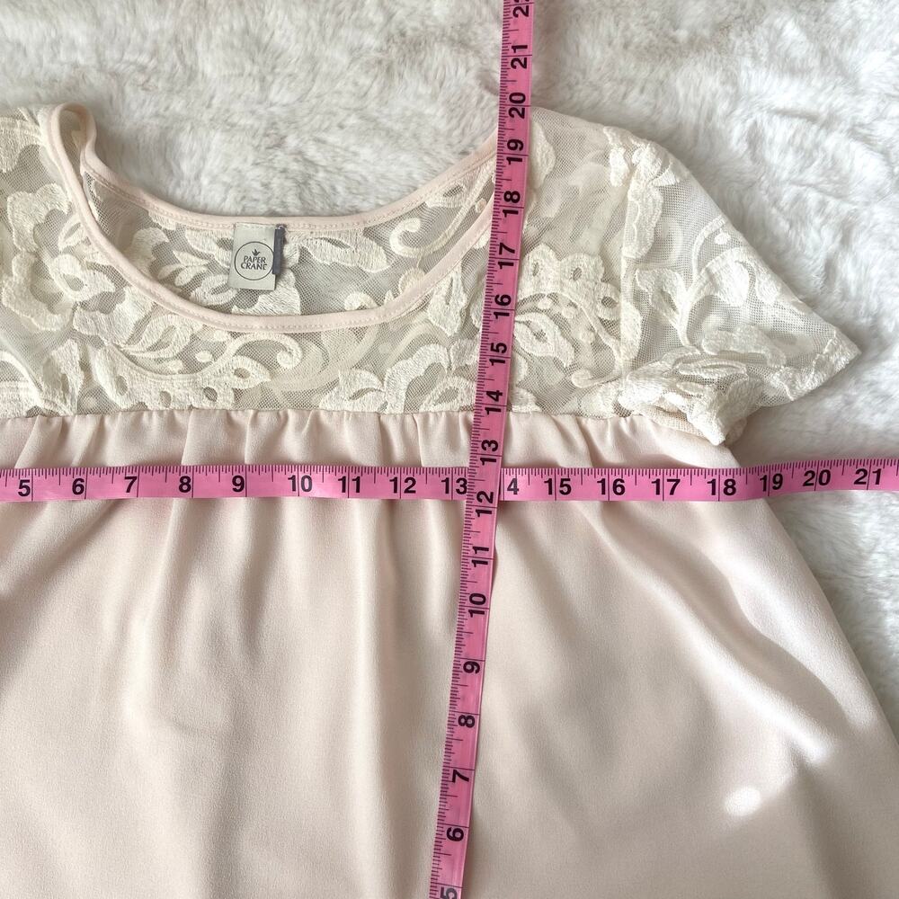 Anthropologie Paper Crane Cream Floral Blouse Size Small - Picture 3 of 7